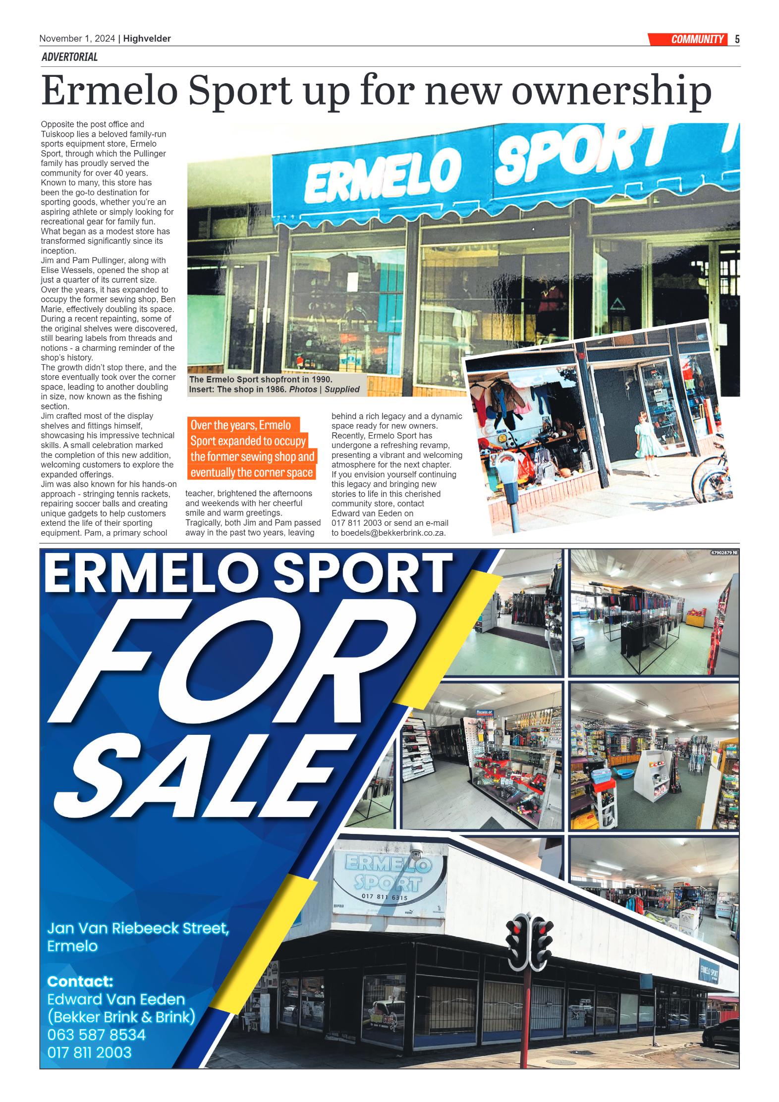 Highvelder Newspaper 1 November 2024 page 5