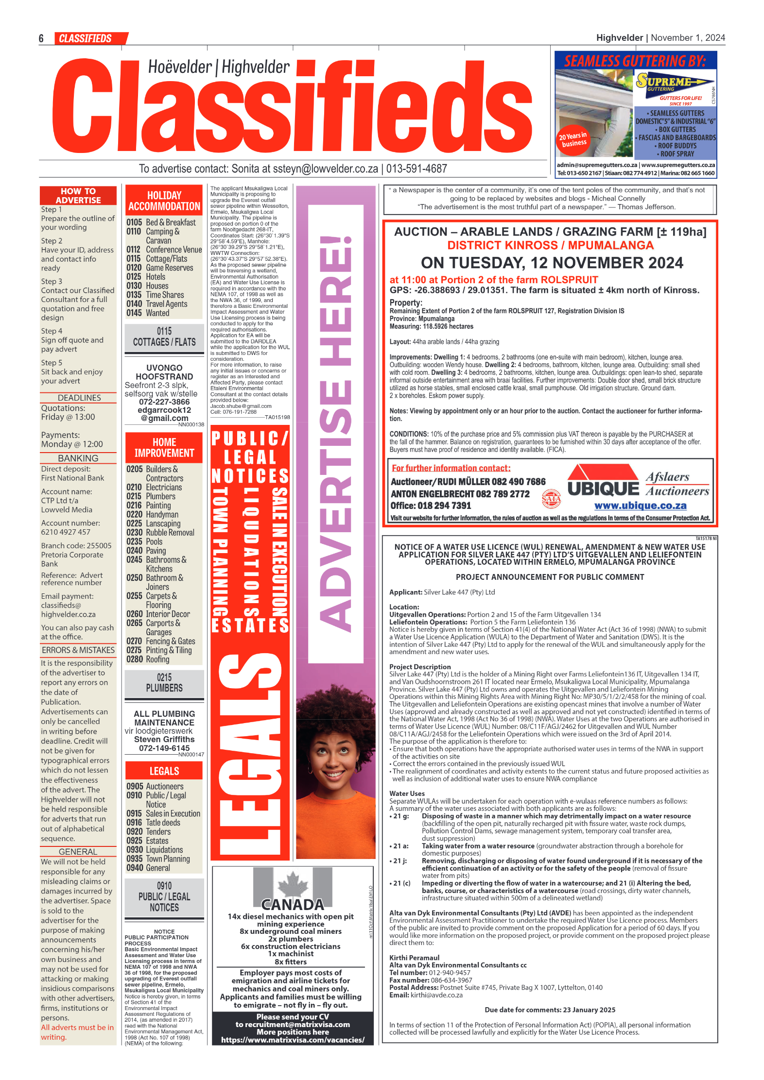 Highvelder Newspaper 1 November 2024 page 6