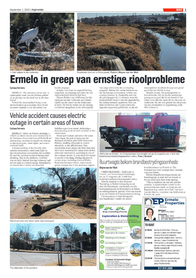 Highvelder Newspaper 1 September 2023 page 3