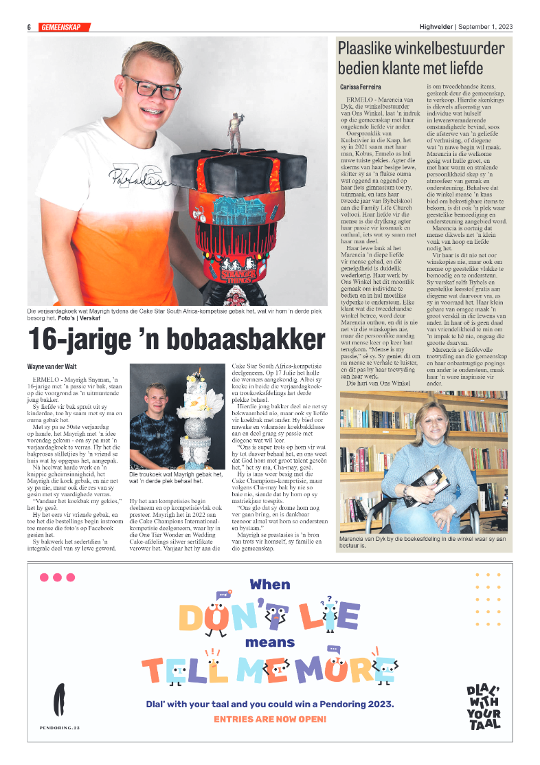 Highvelder Newspaper 1 September 2023 page 6
