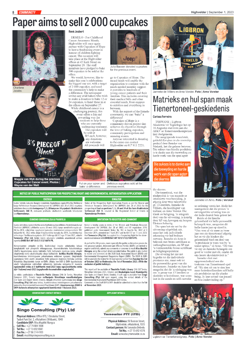Highvelder Newspaper 1 September 2023 page 8