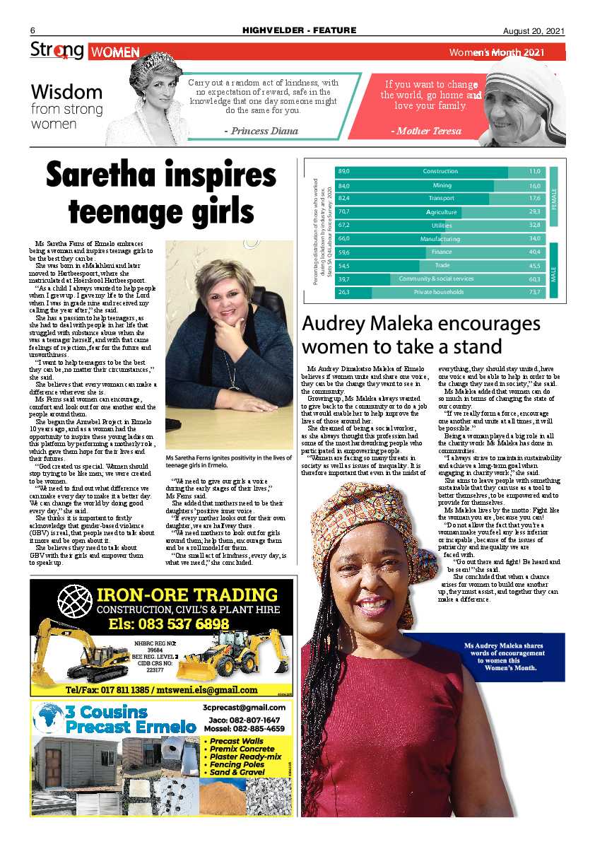 Highvelder Newspaper August 20 2021 page 6
