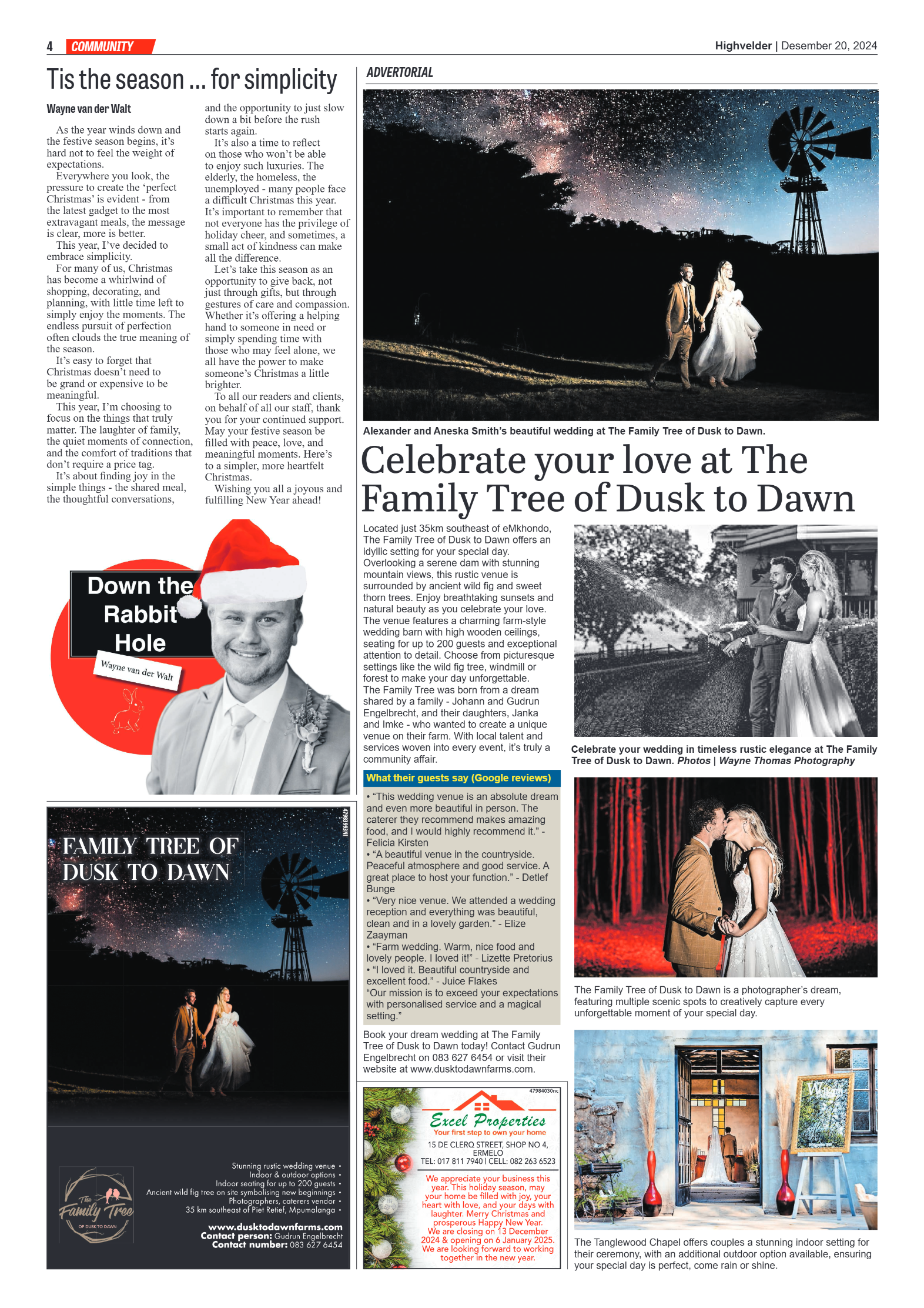 Highvelder Newspaper 20 December 2024 page 4