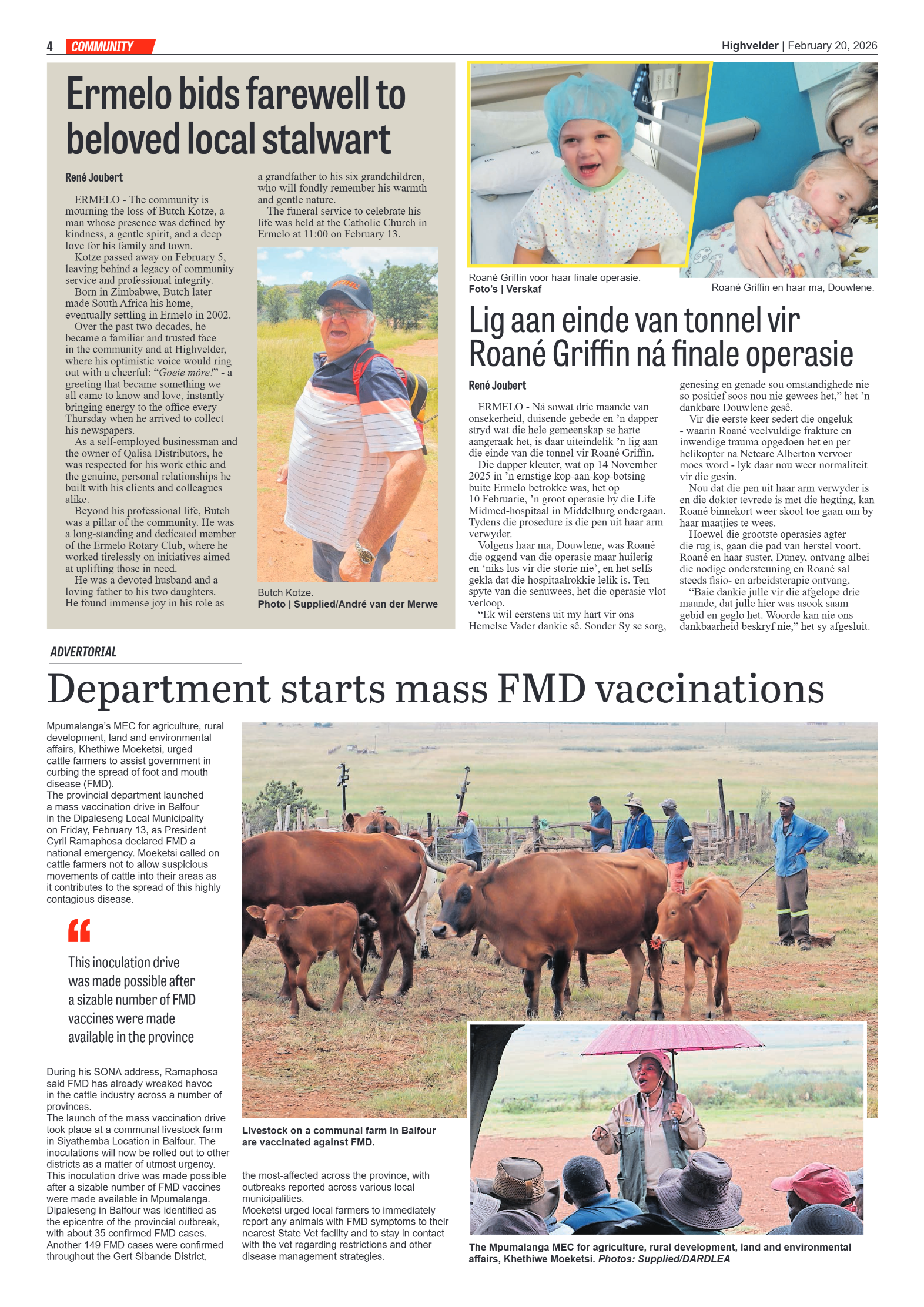 Highvelder Newspaper 20 February 2026 page 4