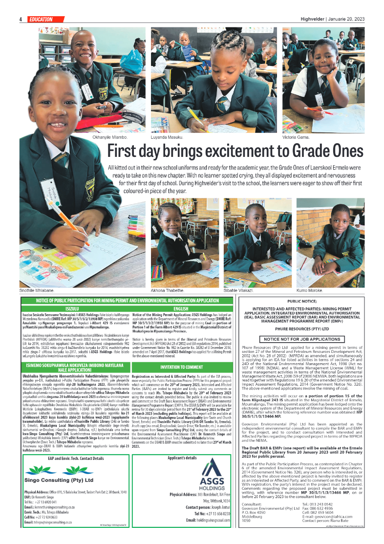 Highvelder Newspaper 20 January 2023 page 4