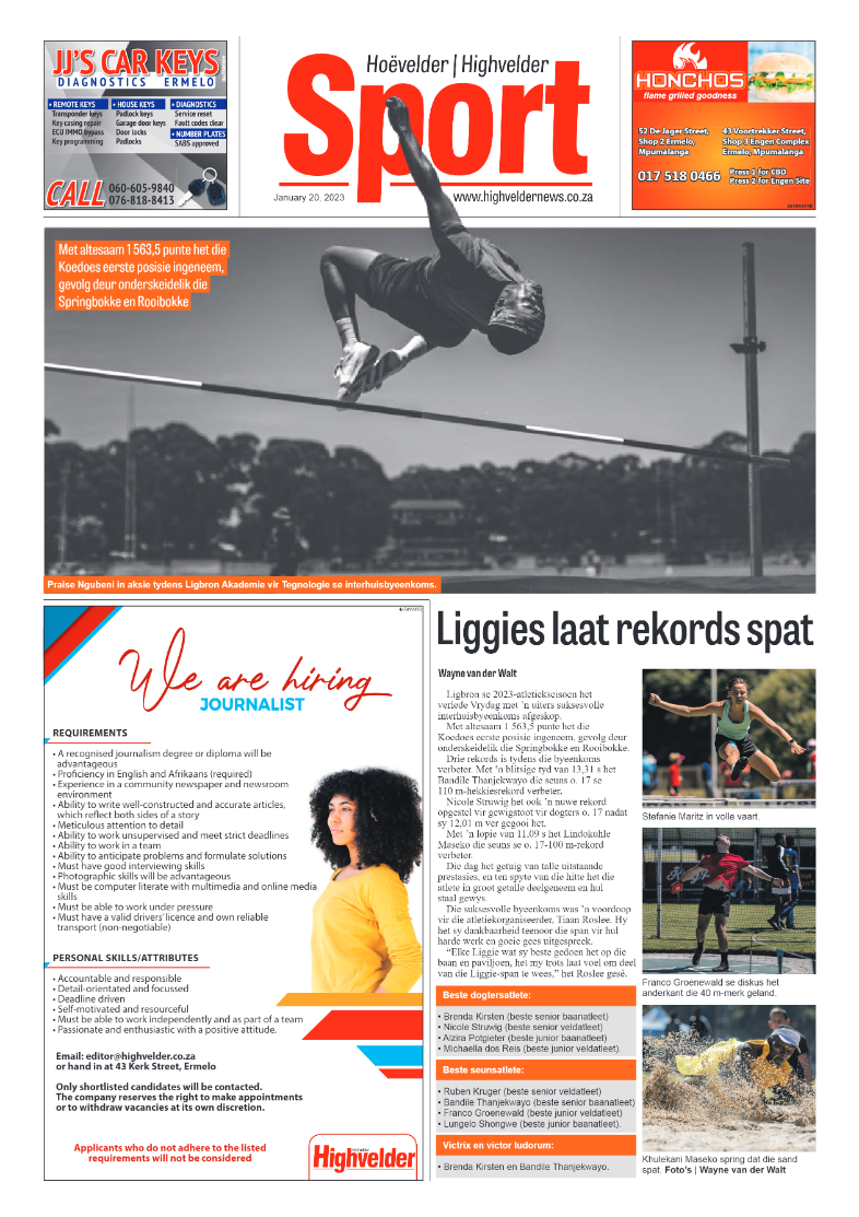 Highvelder Newspaper 20 January 2023 page 8