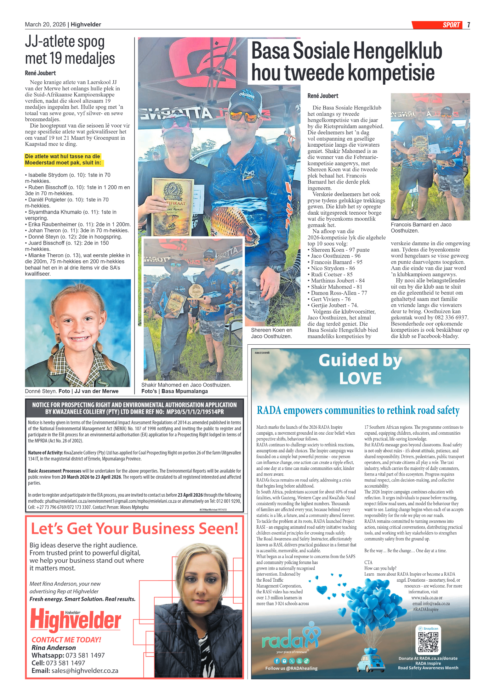 Highvelder Newspaper 20 March 2026 page 7