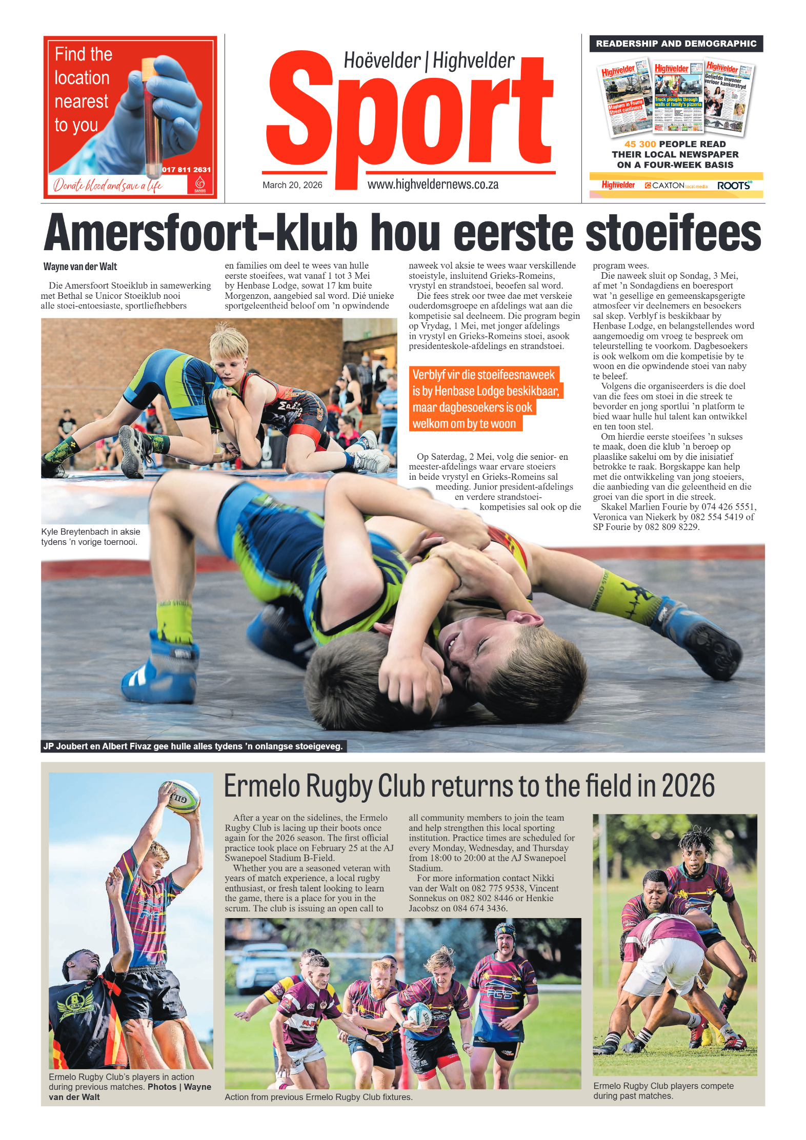 Highvelder Newspaper 20 March 2026 page 8