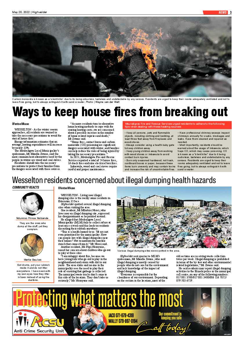 Highvelder Newspaper 20 Mei 2022 page 3