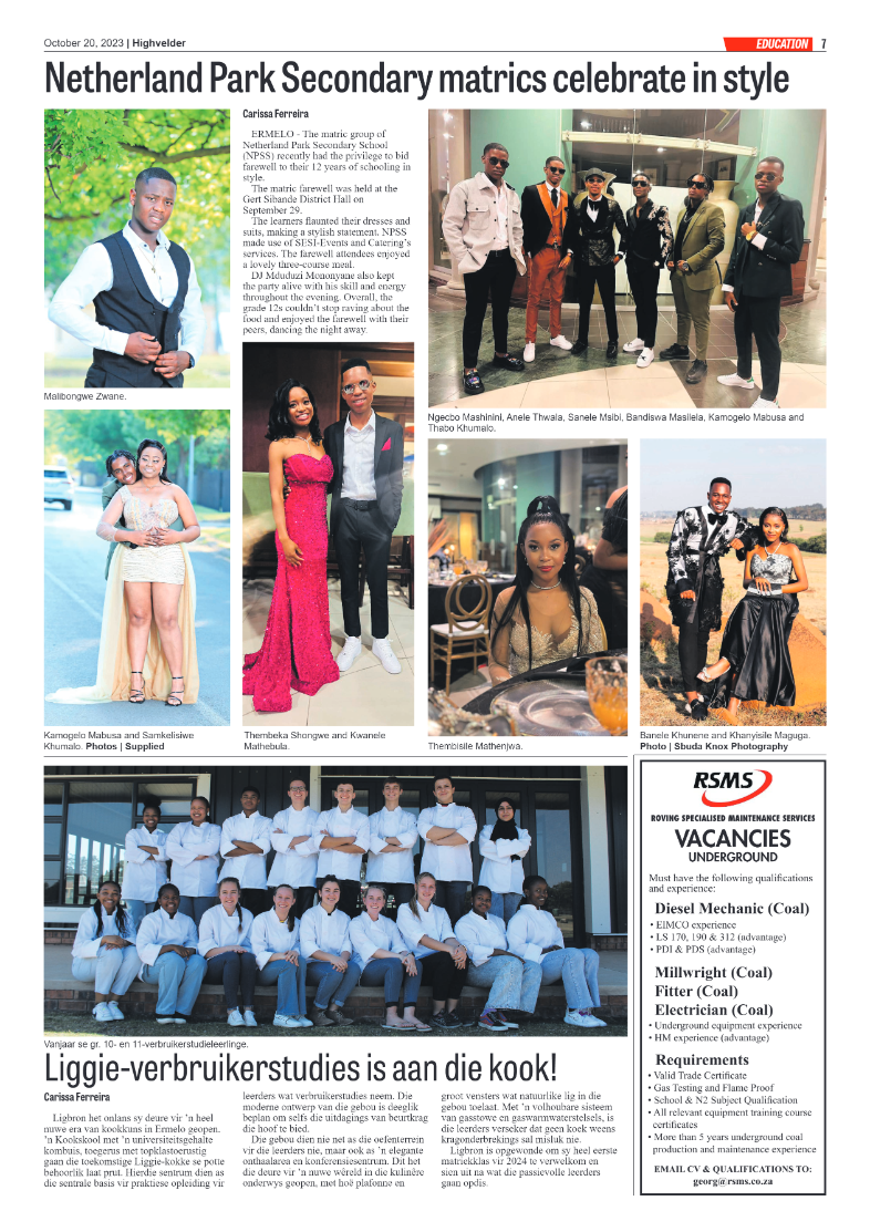 Highvelder Newspaper 20 October 2023 page 7