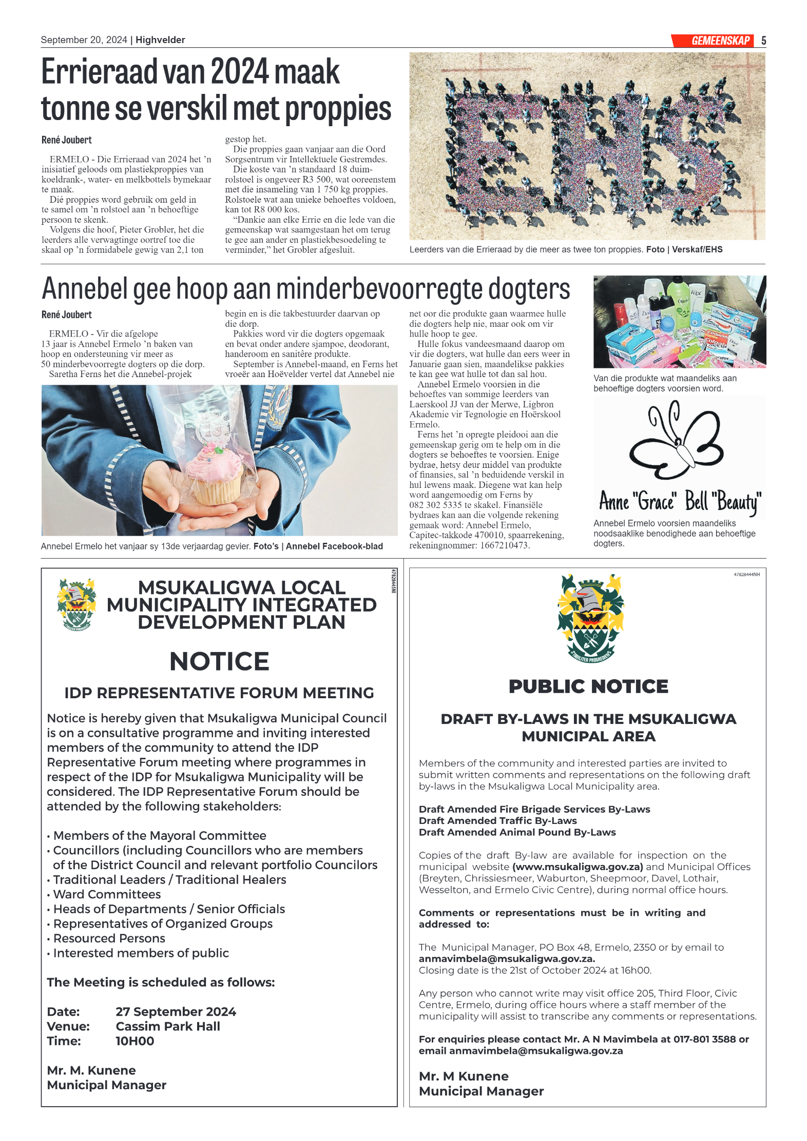 Highvelder Newspaper 20 September 2024 page 5