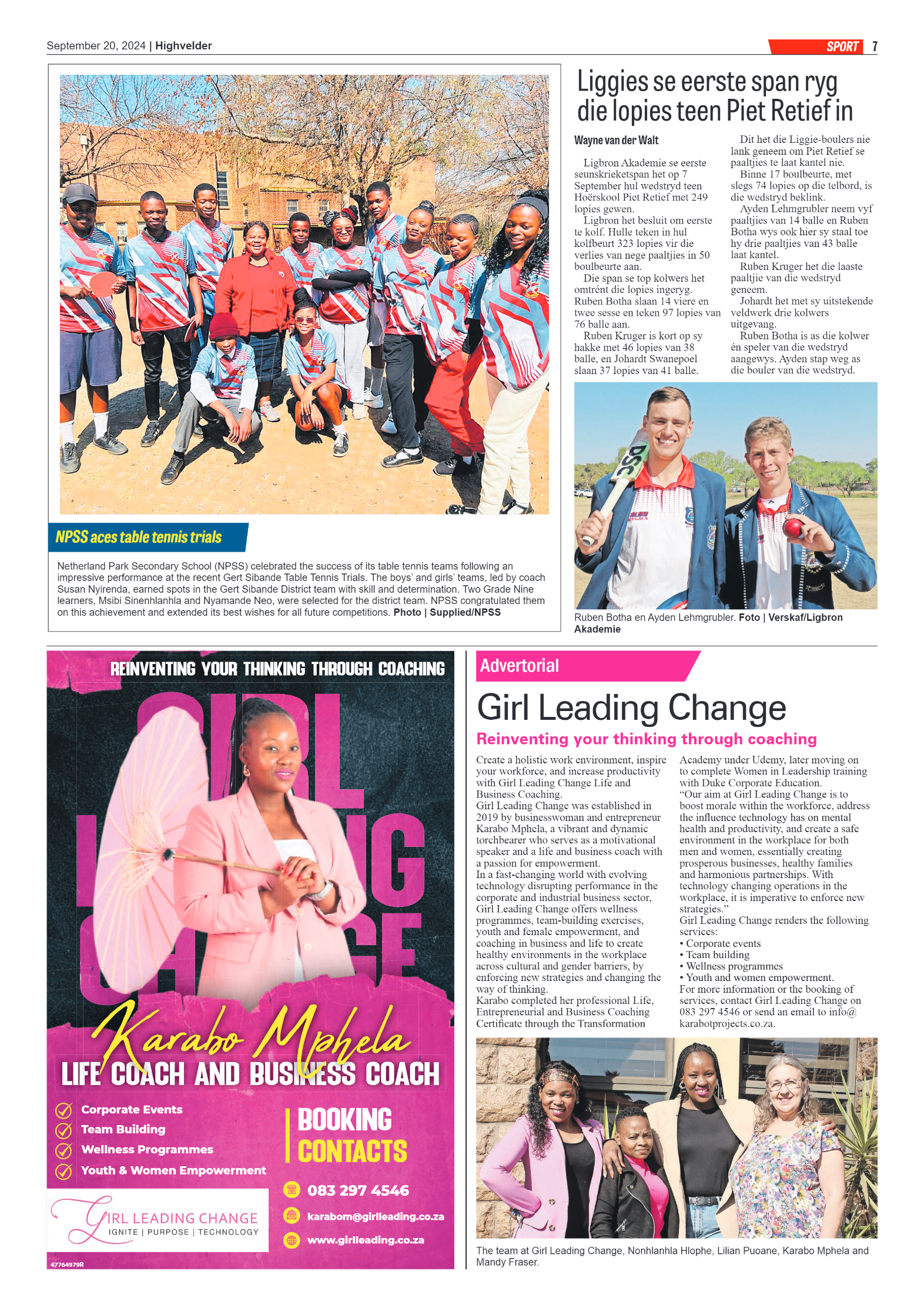 Highvelder Newspaper 20 September 2024 page 7