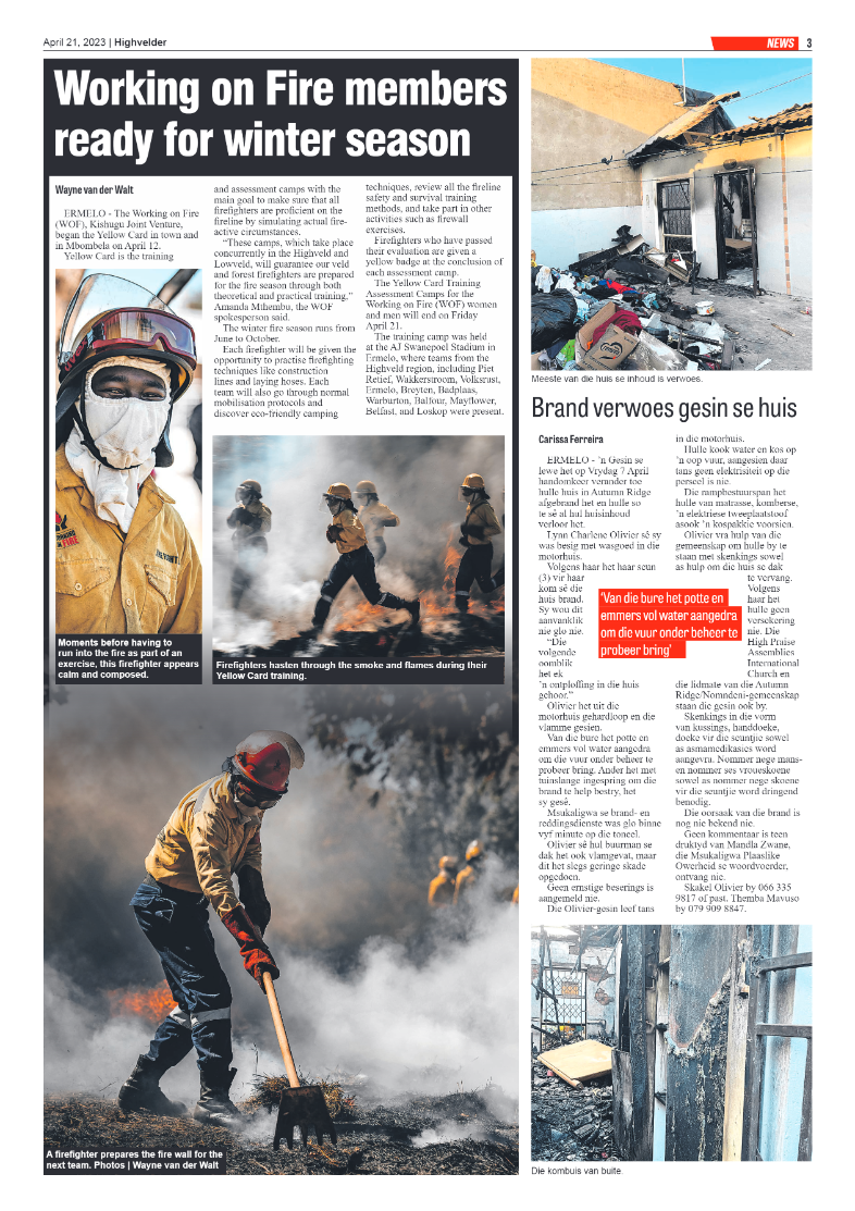 Highvelder Newspaper 21 April 2023 page 3