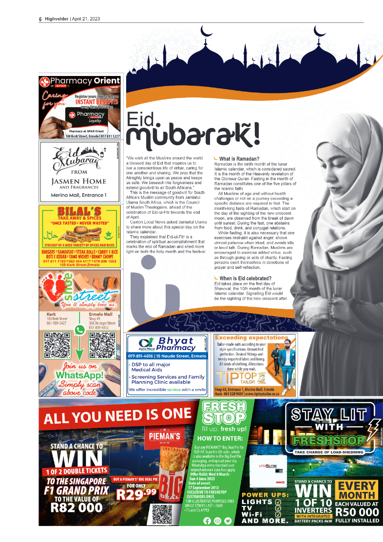 Highvelder Newspaper 21 April 2023 page 6