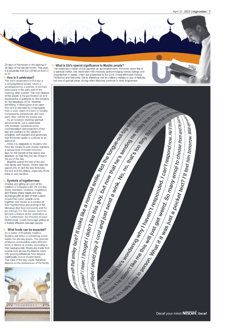 Highvelder Newspaper 21 April 2023 page 7