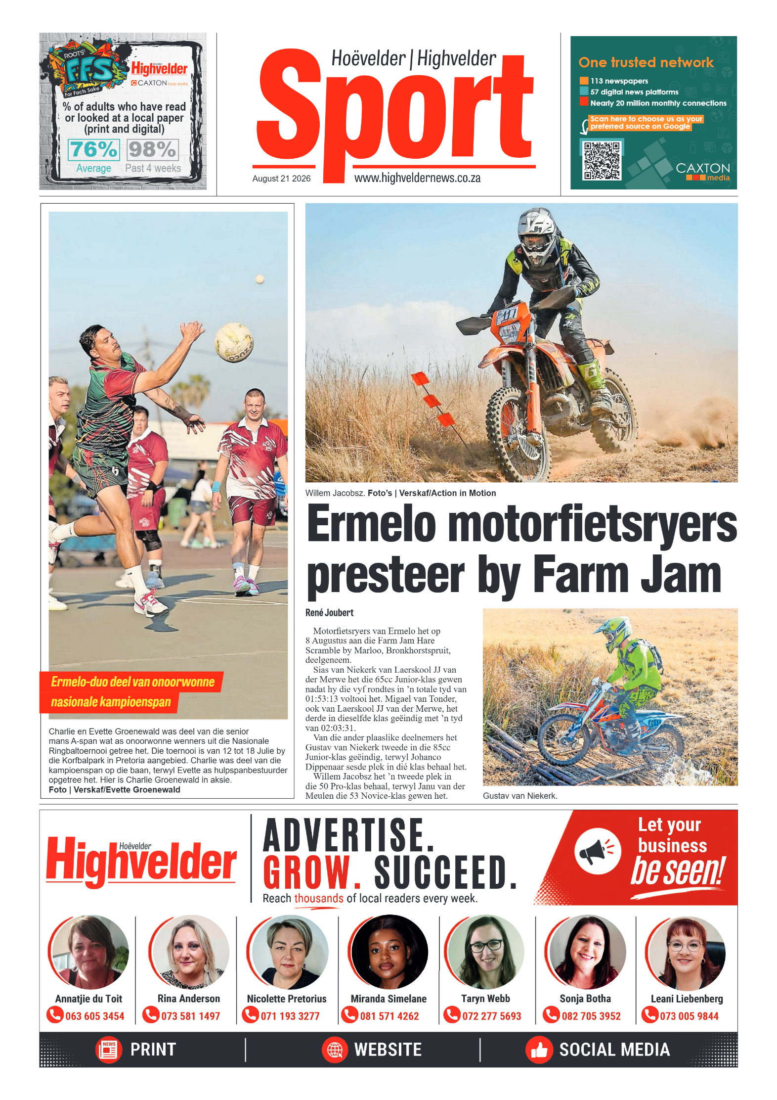 Highvelder Newspaper 21 August 2026 page 8