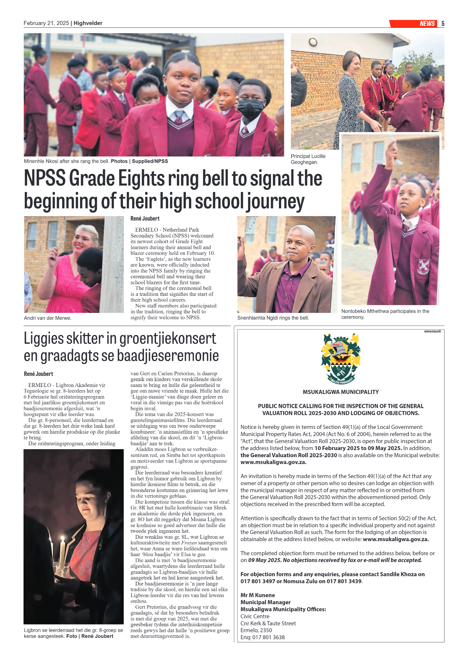 Highvelder Newspaper 21 February 2025 page 5
