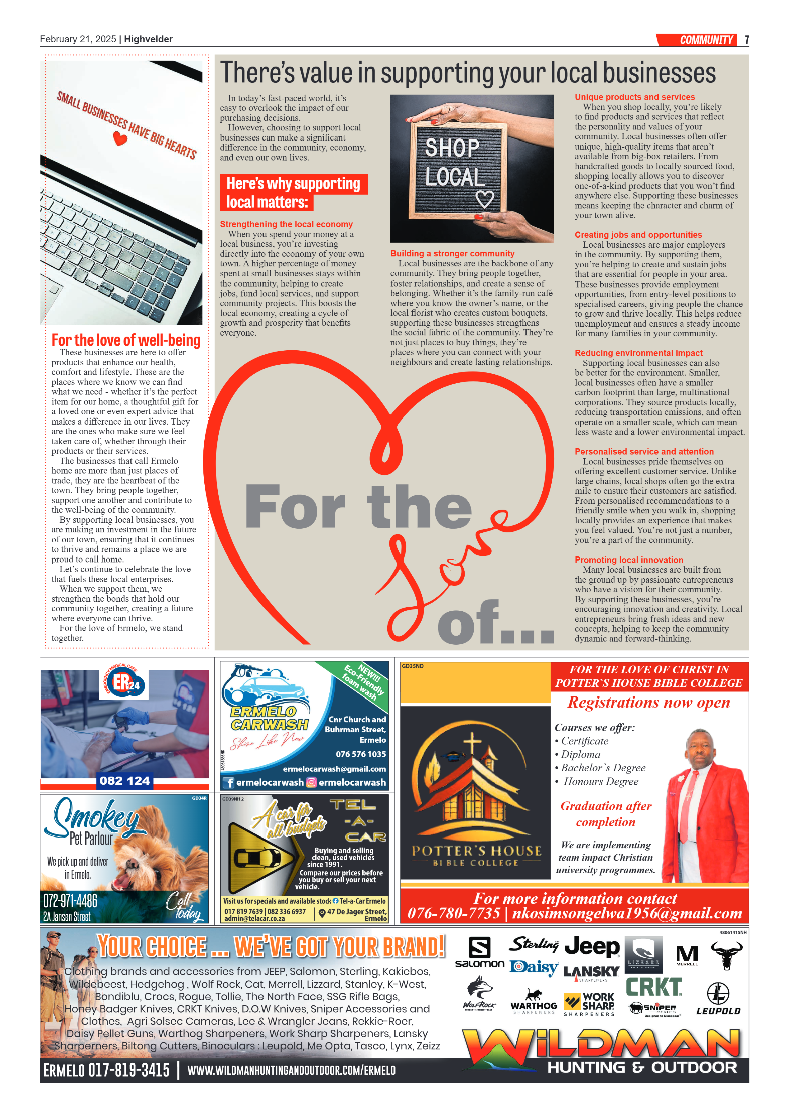 Highvelder Newspaper 21 February 2025 page 7