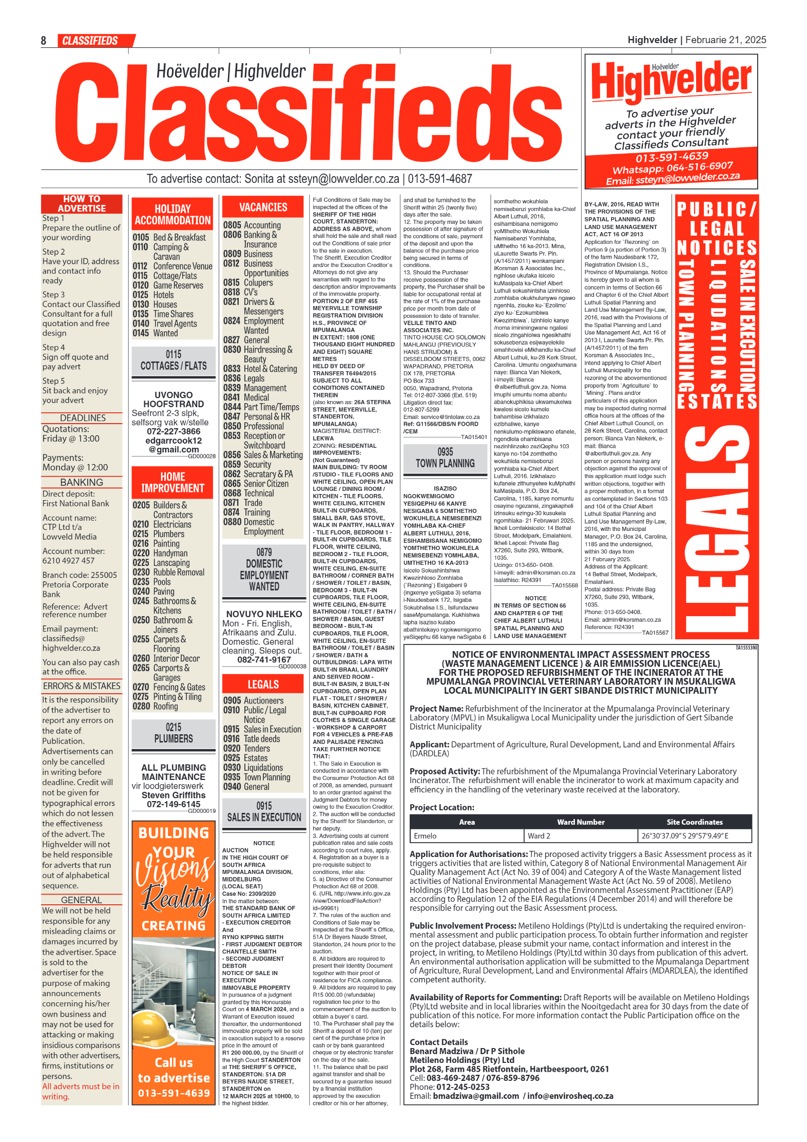 Highvelder Newspaper 21 February 2025 page 8