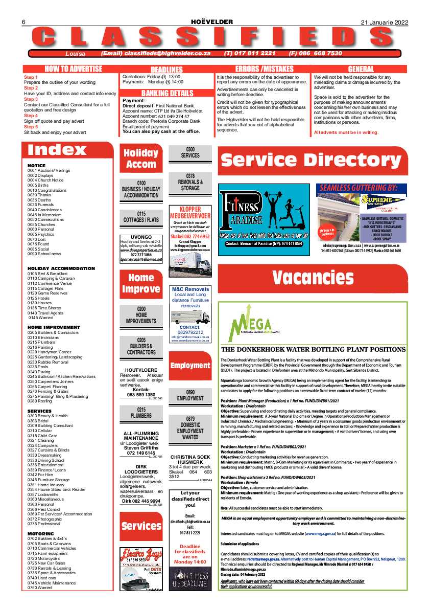 Highvelder Newspaper 21 January 2022 page 6