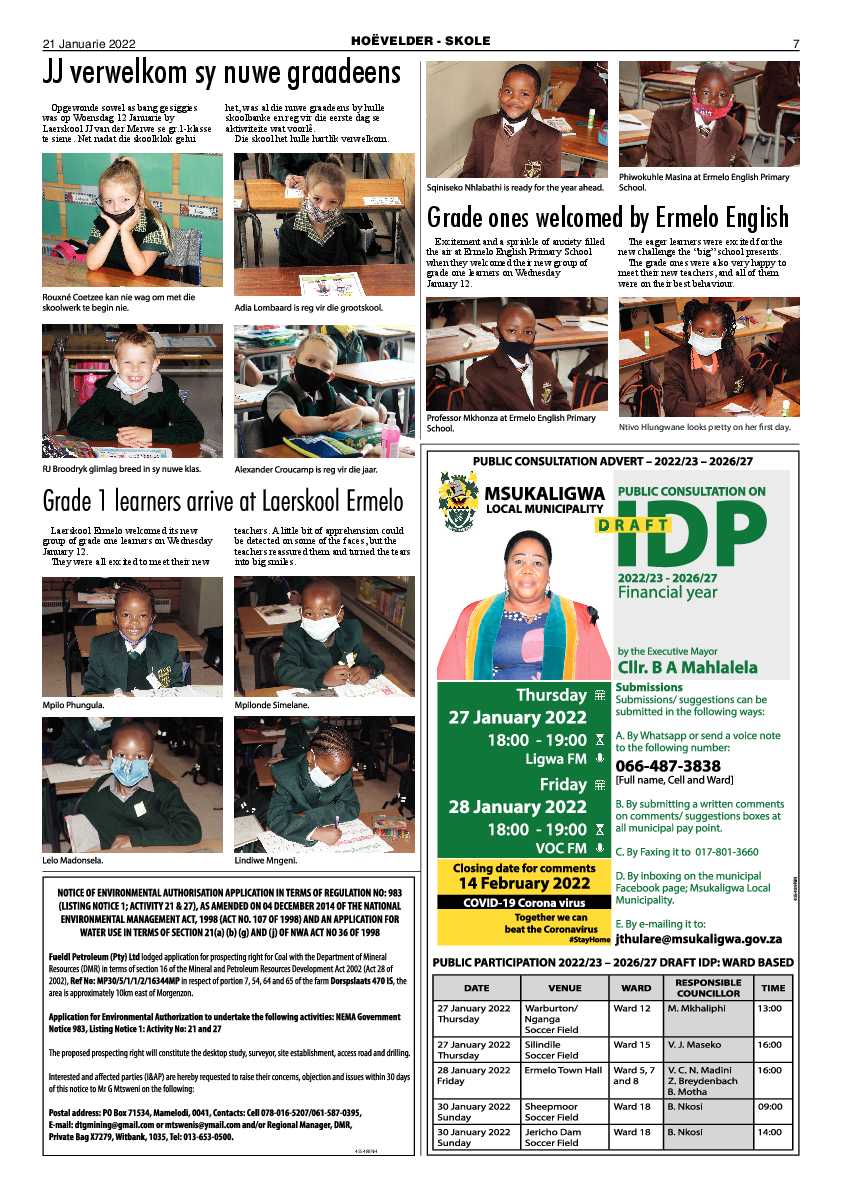 Highvelder Newspaper 21 January 2022 page 7