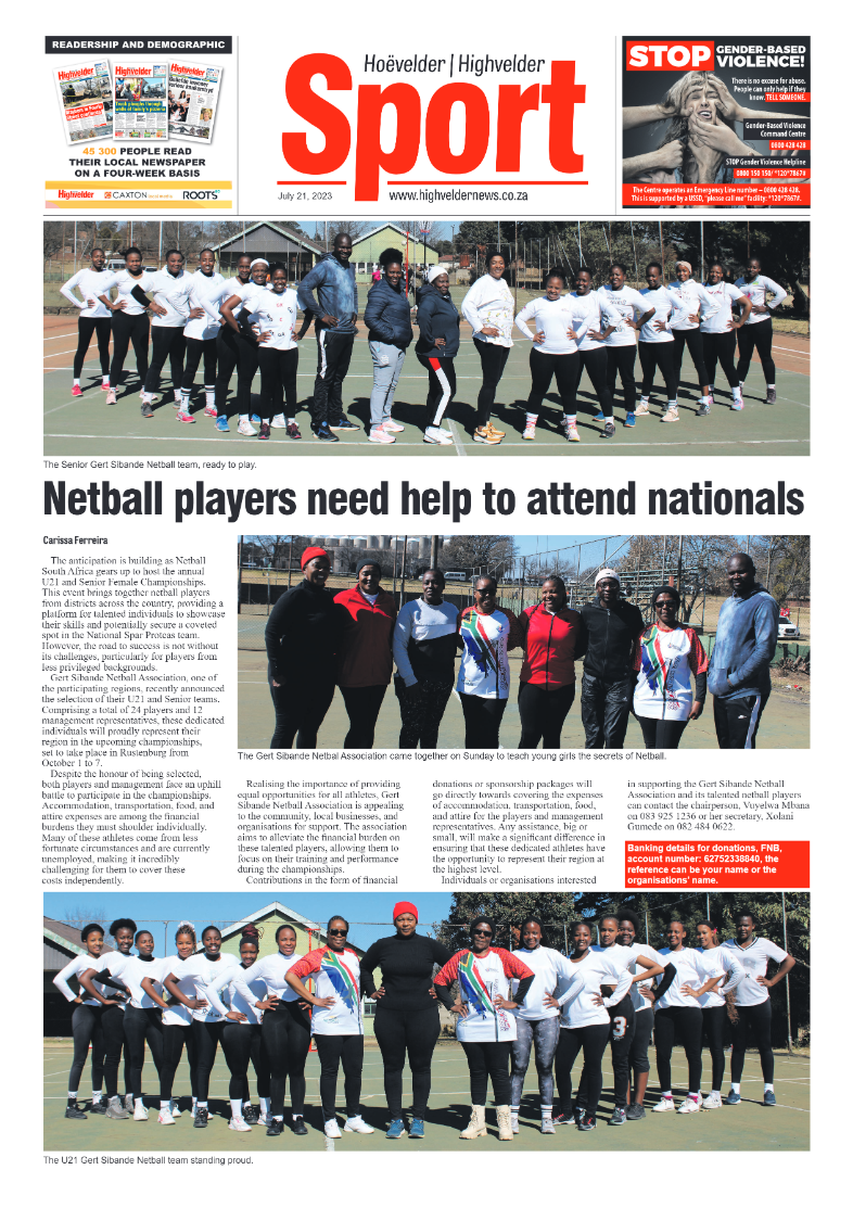 Highvelder Newspaper 21 July 2023 page 12
