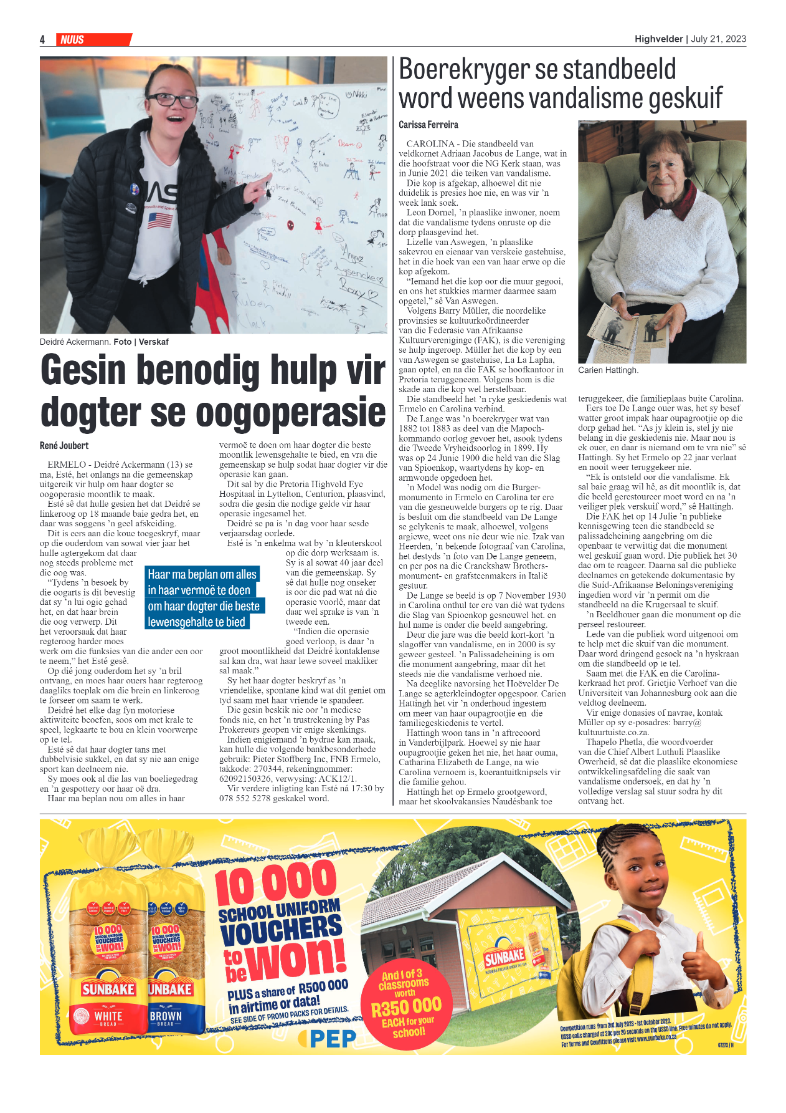 Highvelder Newspaper 21 July 2023 page 4