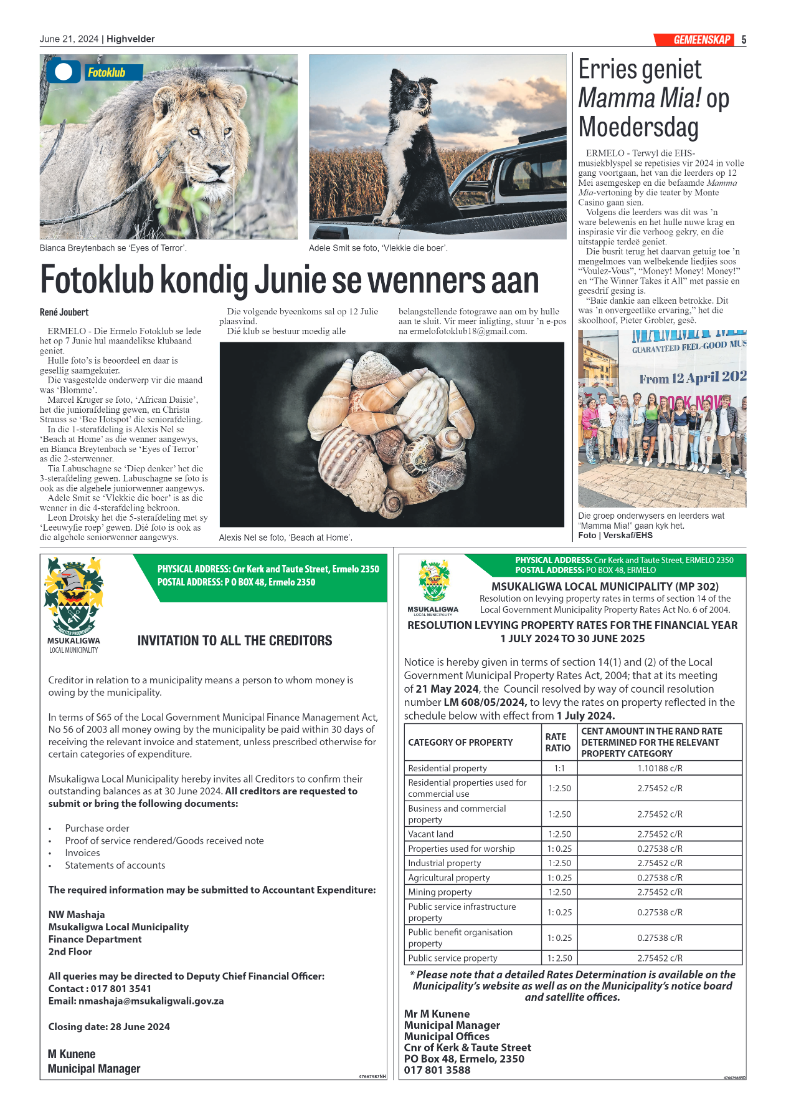 Highvelder Newspaper 21 June 2024 page 5