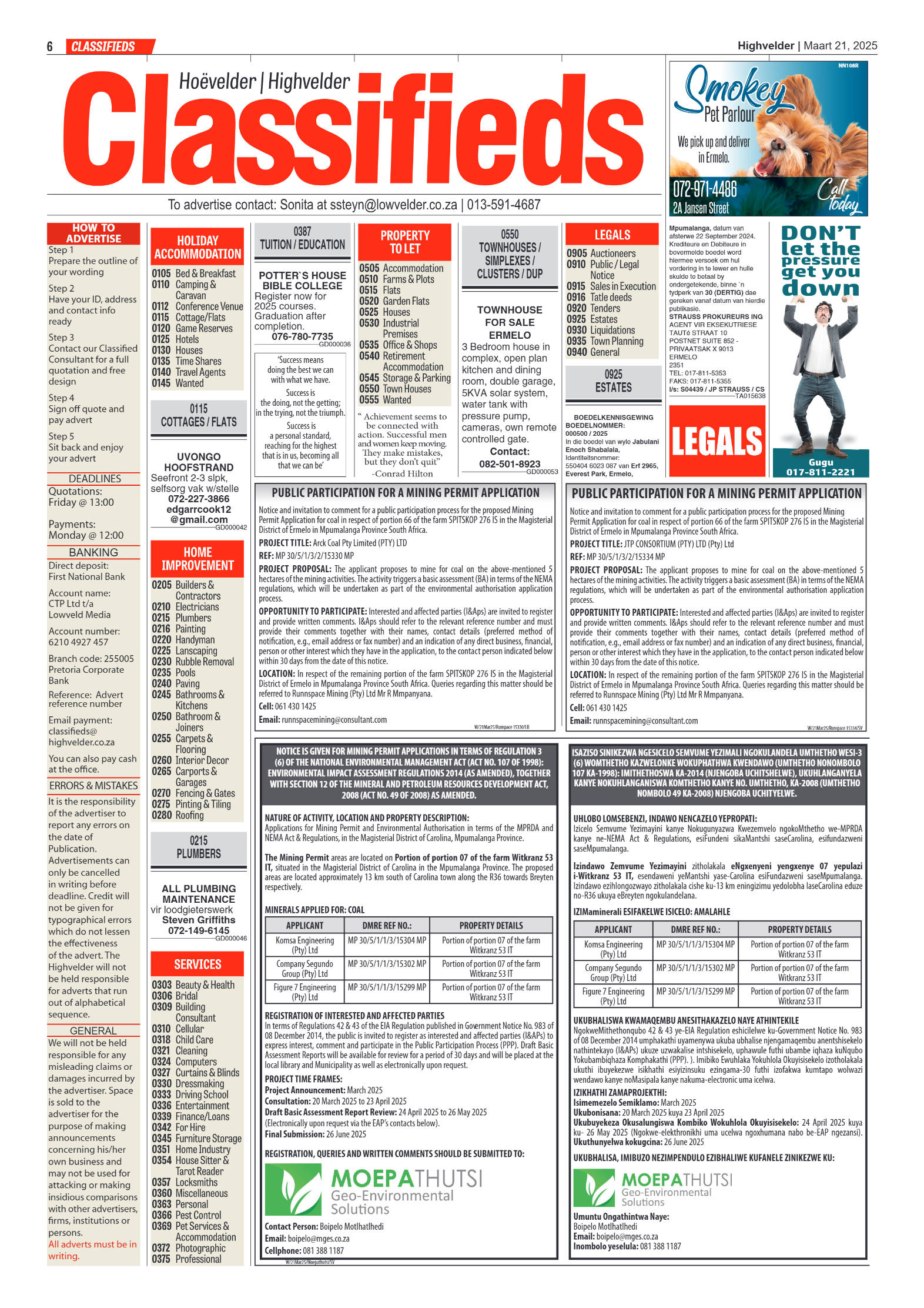 Highvelder Newspaper 21 March 2025 page 5