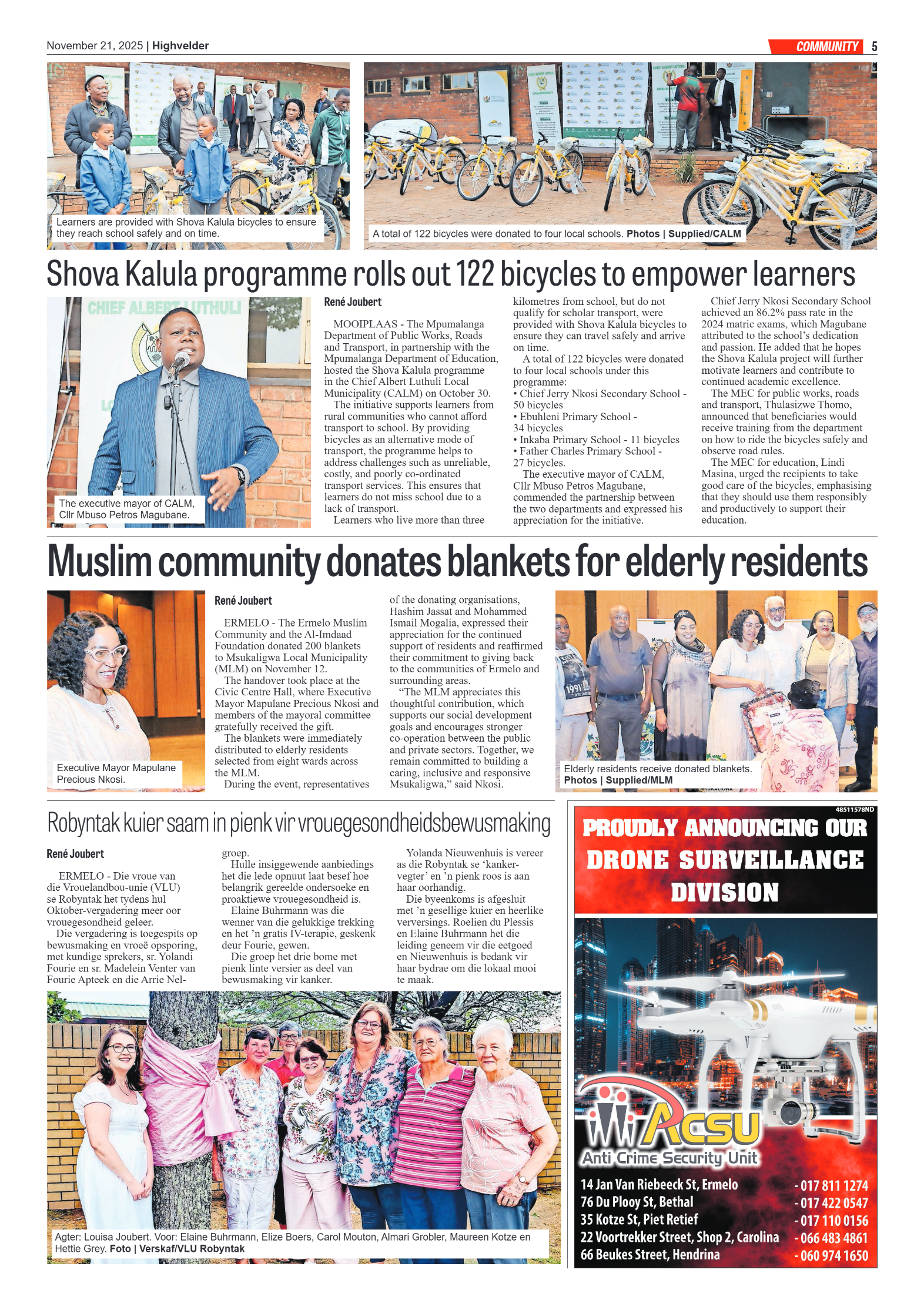 Highvelder Newspaper 21 November 2025 page 5
