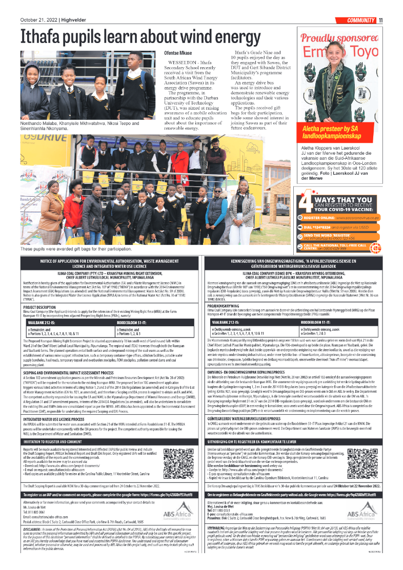 Highvelder Newspaper 21 October 2022 page 11