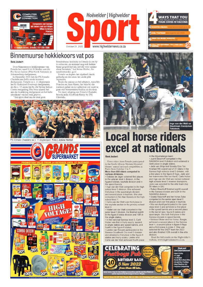 Highvelder Newspaper 21 October 2022 page 12