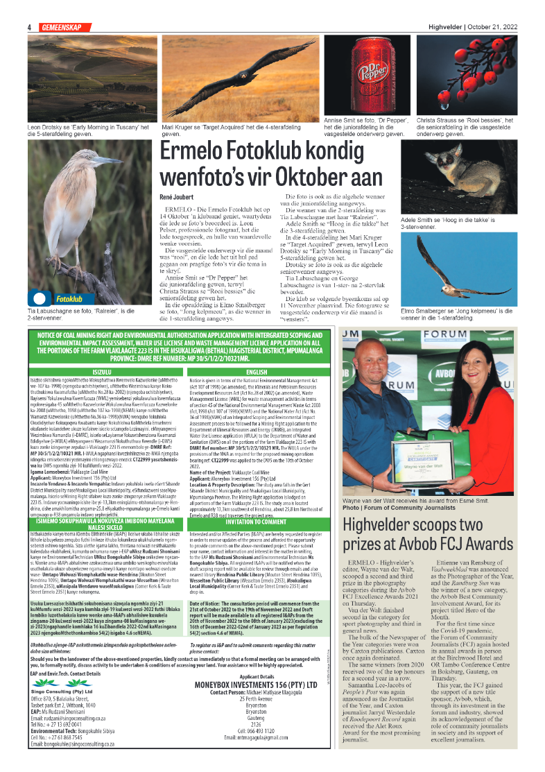 Highvelder Newspaper 21 October 2022 page 4