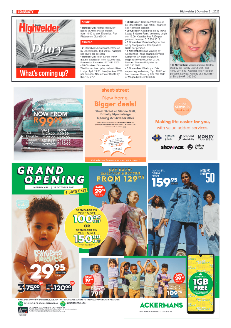 Highvelder Newspaper 21 October 2022 page 6