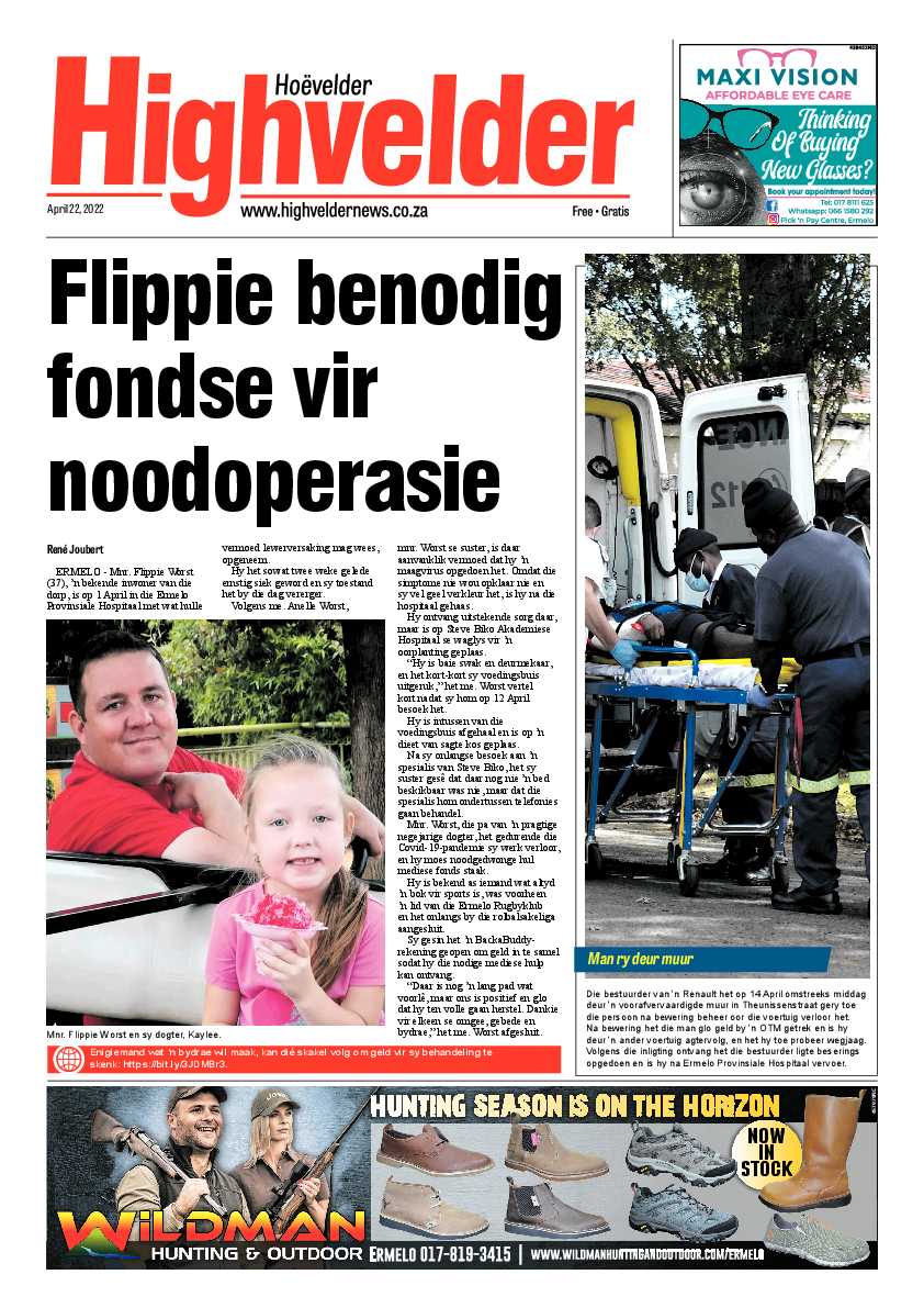 Highvelder Newspaper 22 April 2022 page 1