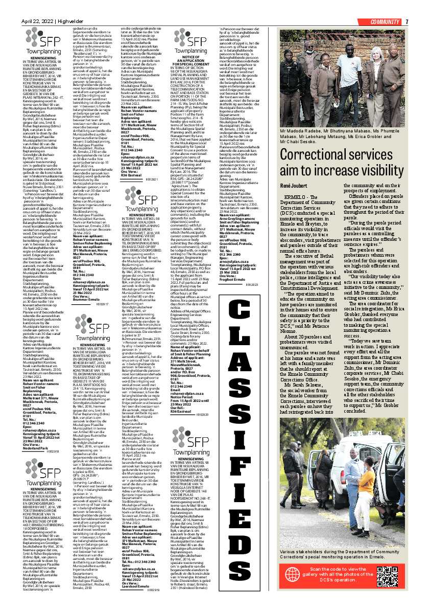 Highvelder Newspaper 22 April 2022 page 7