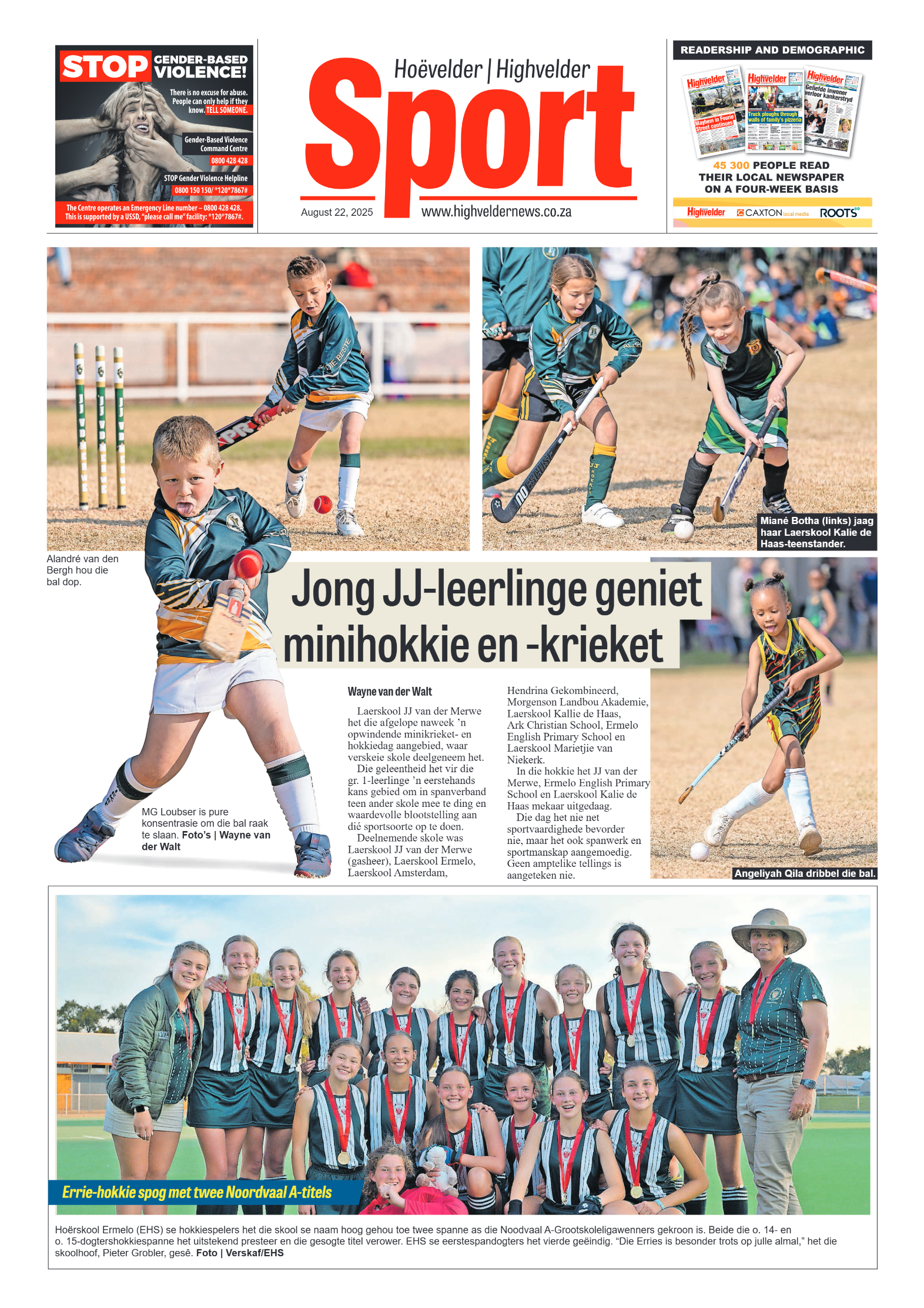 Highvelder Newspaper 22 August 2025 page 8