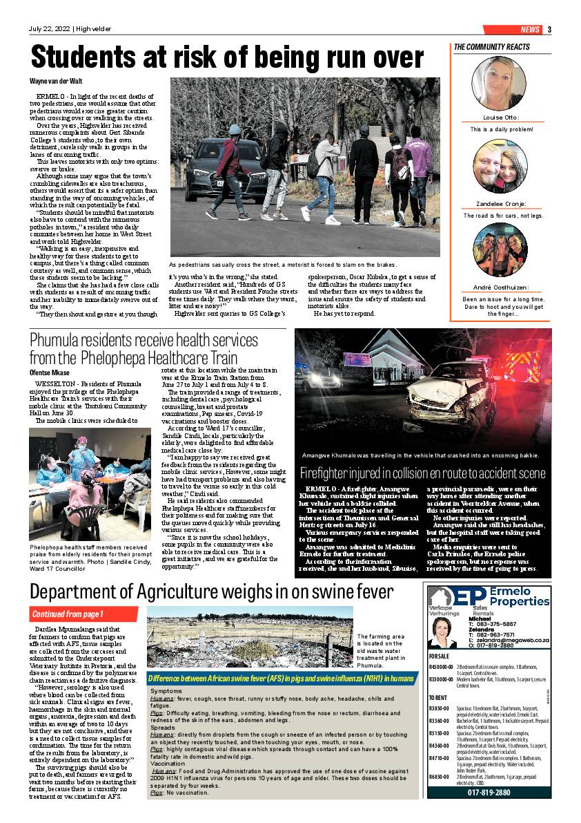 Highvelder Newspaper 22 July 2022 page 3