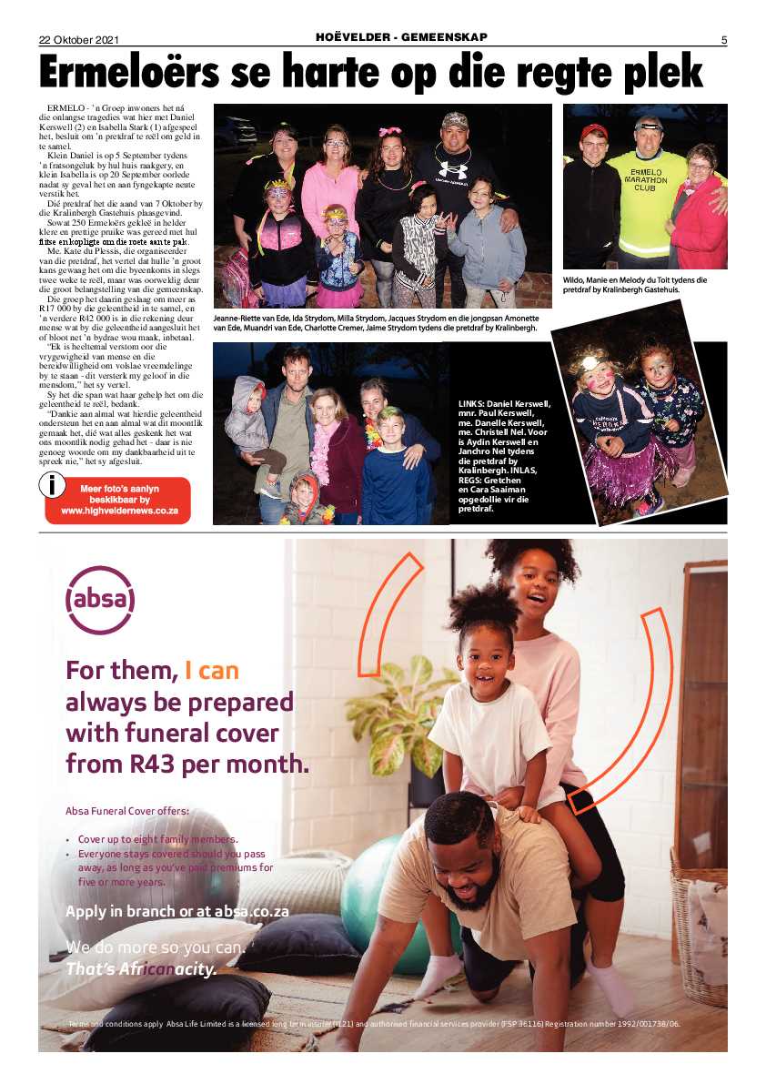 Highvelder Newspaper 22 October 2021 page 5