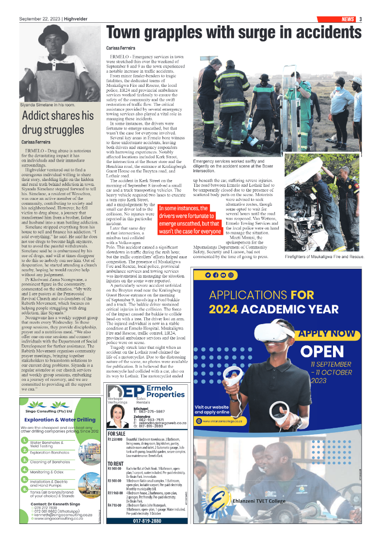 Highvelder Newspaper 22 September 2023 page 3