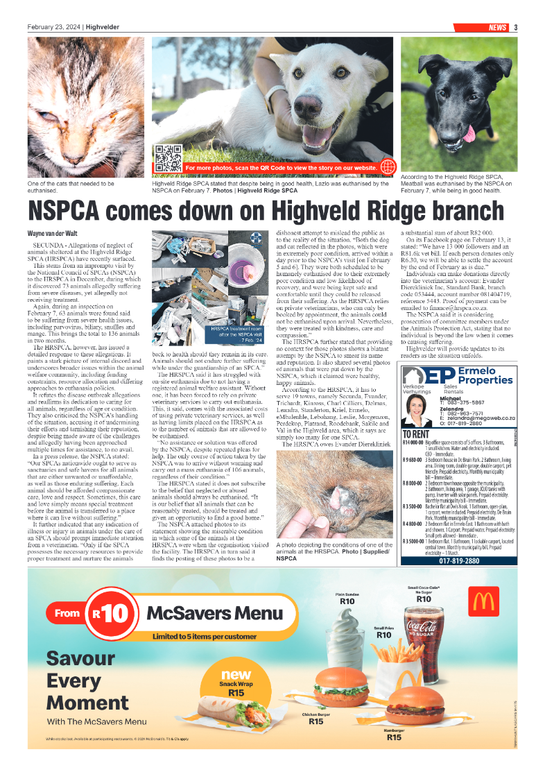 Highvelder Newspaper 23 February 2024 page 3