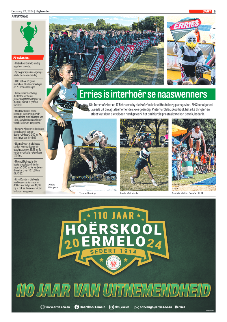 Highvelder Newspaper 23 February 2024 page 5