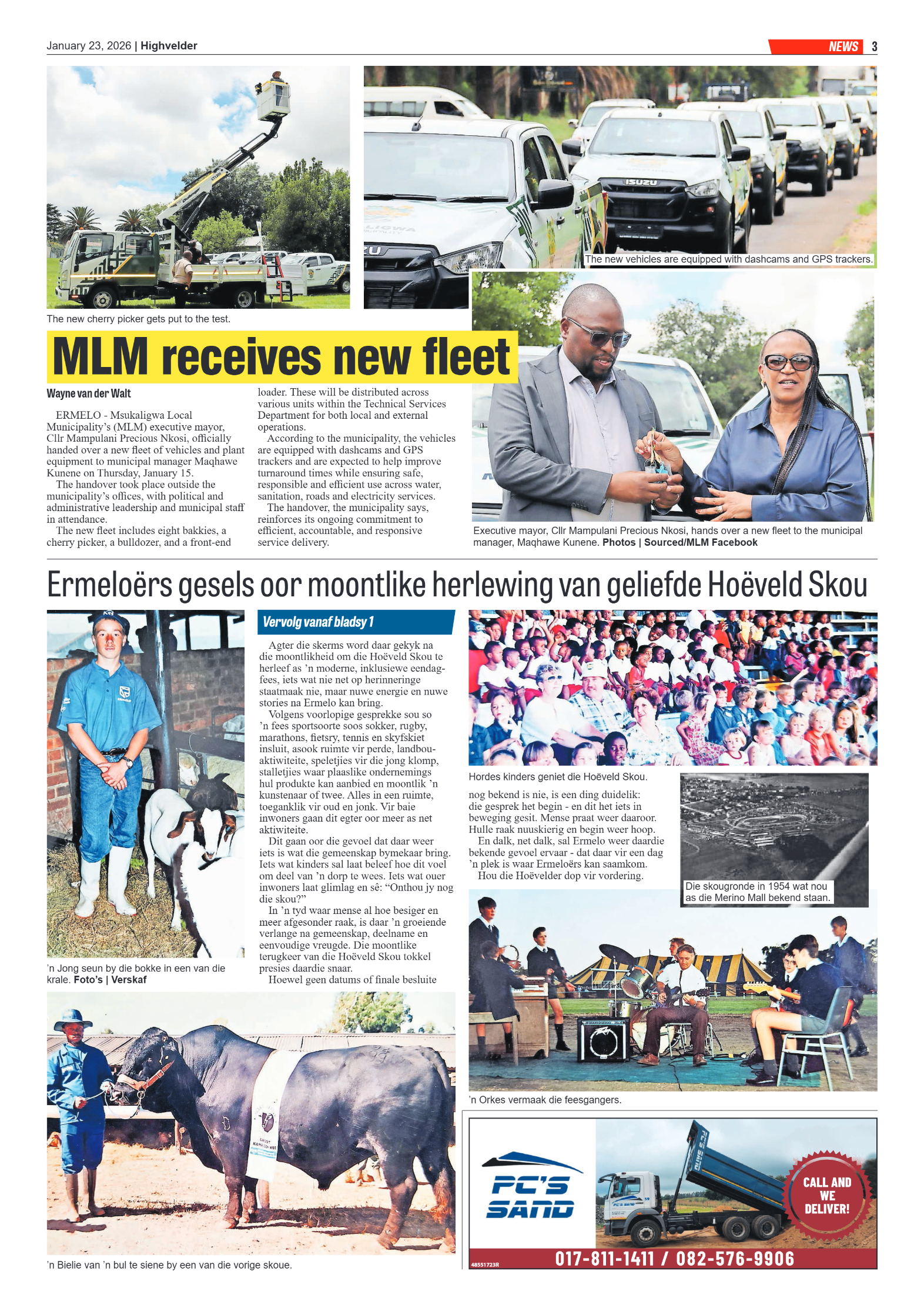 Highvelder Newspaper 23 January 2026 page 3