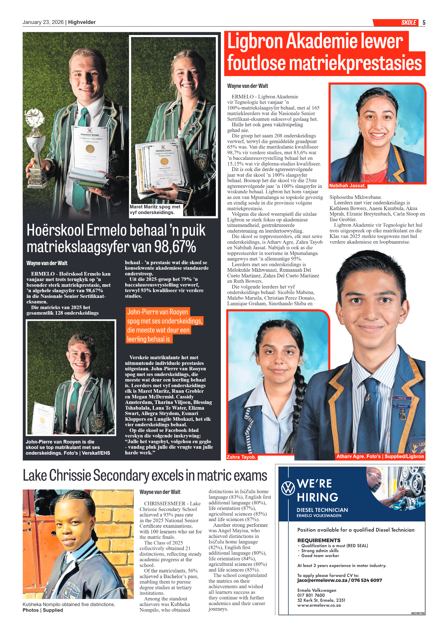 Highvelder Newspaper 23 January 2026 page 5