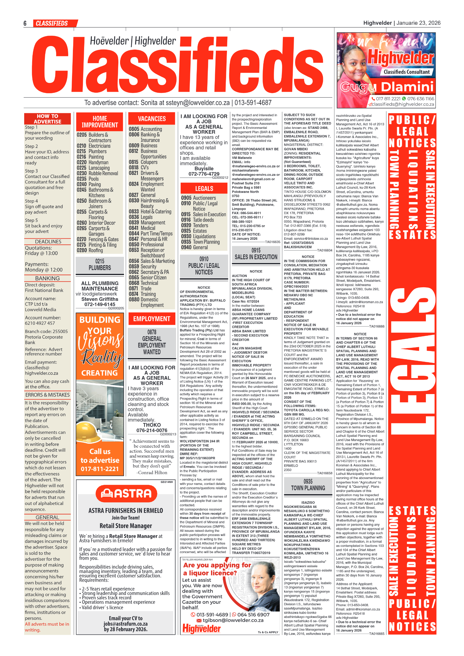Highvelder Newspaper 23 January 2026 page 6
