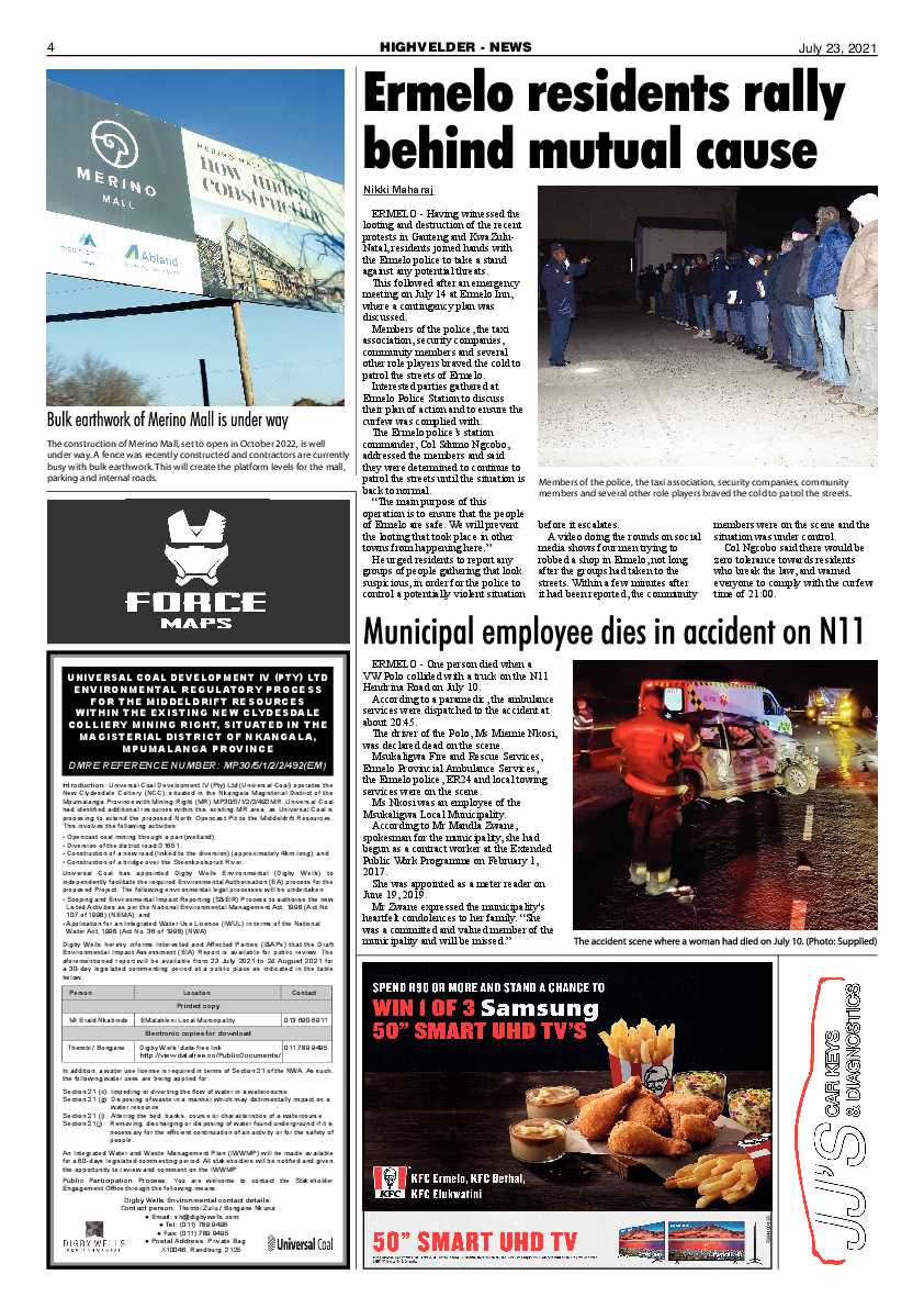Highvelder Newspaper 23 July 2021 page 4