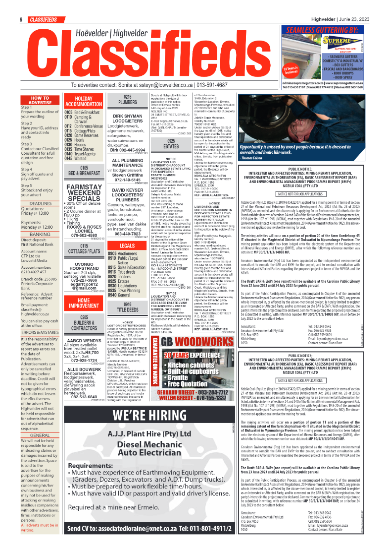 Highvelder Newspaper 23 June 2023 page 6