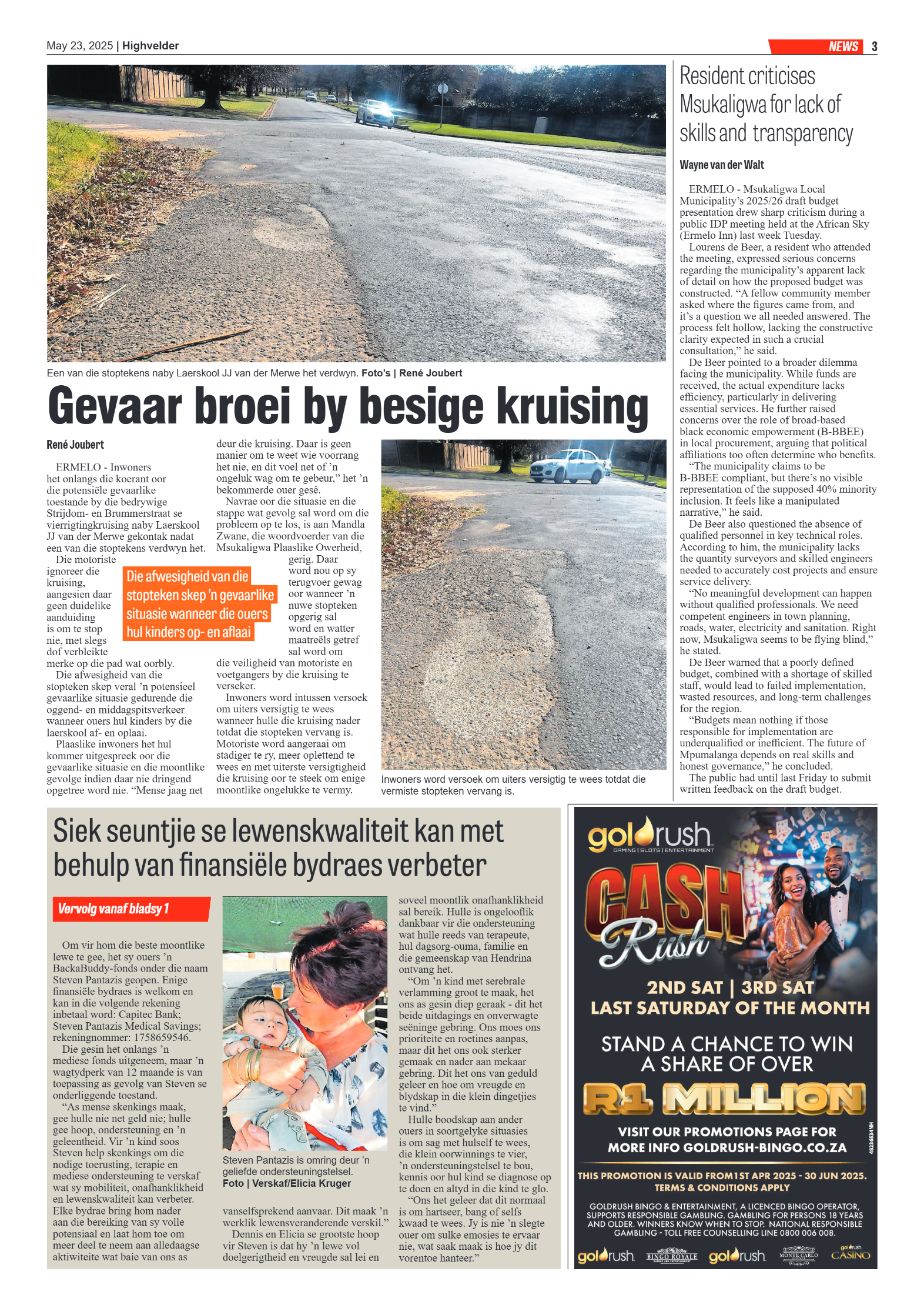 Highvelder Newspaper 23 May 2025 page 3