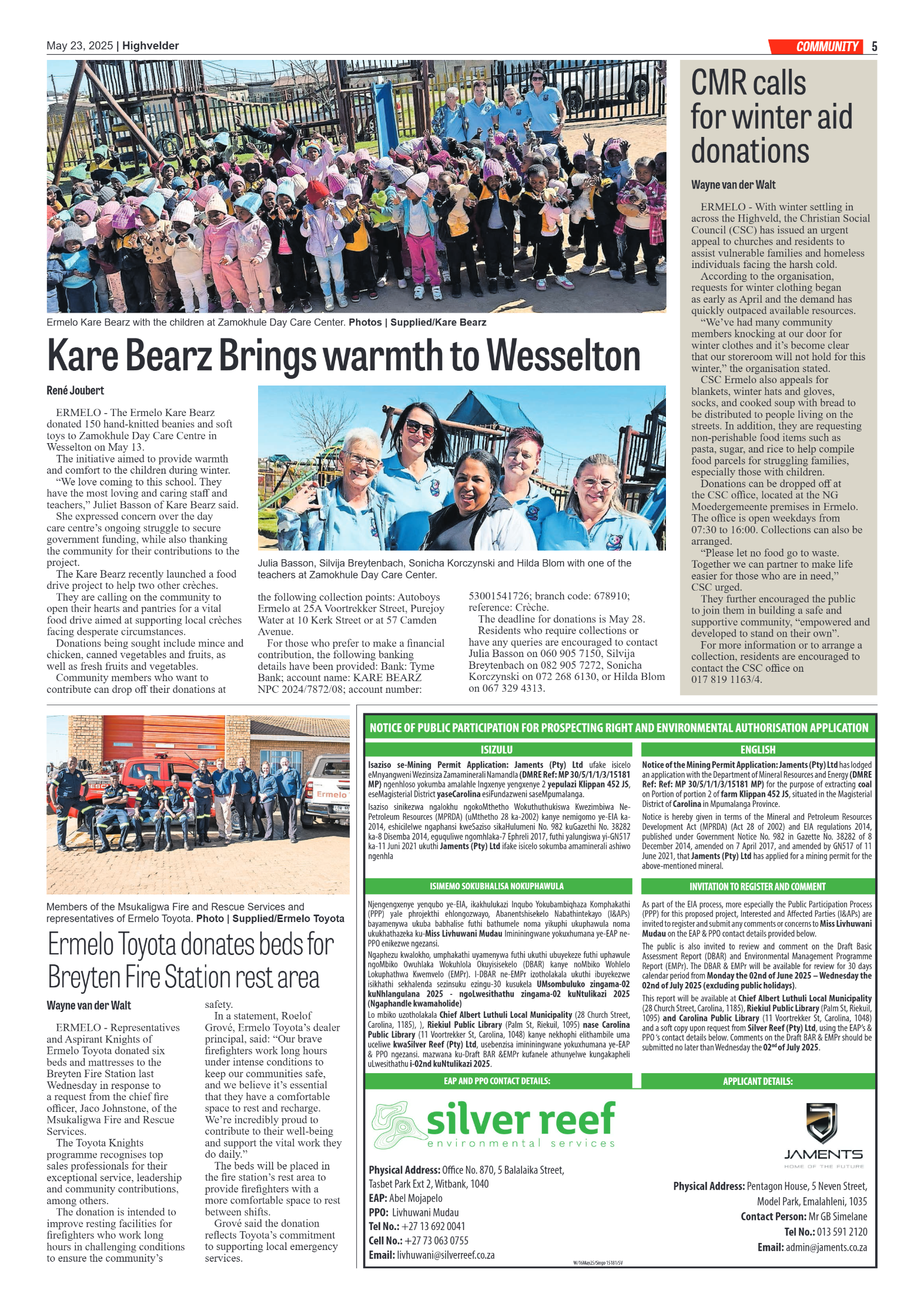 Highvelder Newspaper 23 May 2025 page 5