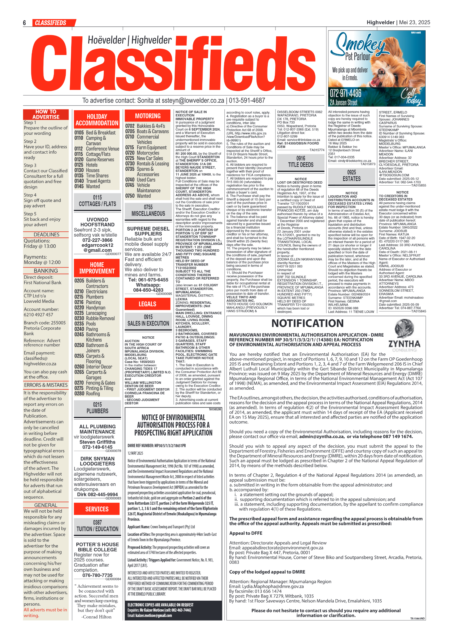 Highvelder Newspaper 23 May 2025 page 6